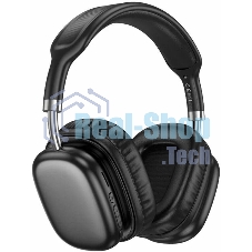 Беспроводные/проводные наушники Hoco W52 черный, накладные, Bluetooth + проводной