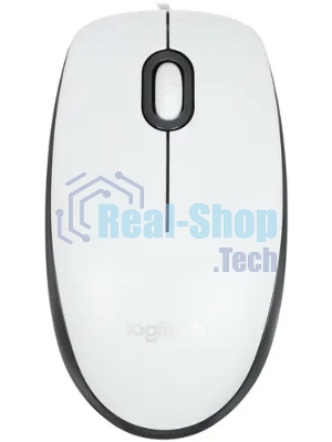 Мышь проводная Logitech M100R белый, 1000 dpi, USB, кнопки - 3