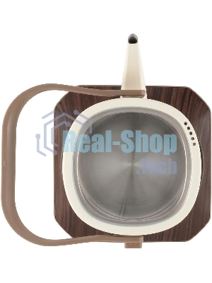 Чайник электрический Hyundai HYK-S2043 0,6 л, 1000 Вт, кремовый/коричневый