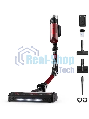 Пылесос вертикальный Tefal X-Force Flex TY2079WO черный/красный, питание от аккумулятора, 100 Вт, уборка сухая, пылесборник 0.4 л
