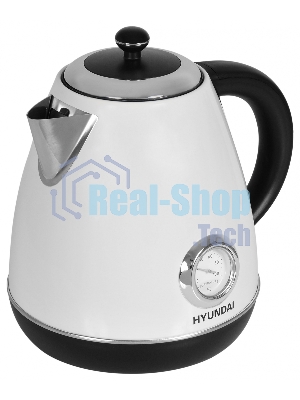 Чайник электрический Hyundai HYK-S4502 1.7 л, 2200 Вт, жемчужный/черный (корпус: нержавеющая сталь/пластик)