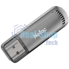Флешка USB Netac UA61B (NT03UA61B-128G-32GM), 128Gb, USB 3.2, R/W 150/45, серый