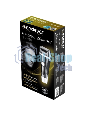 Электробритва Endever SVEN-966, аккумуляторная, сухое и влажное бритье, сетчатая бритва, время непрерывной работы 65 минут, LED