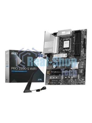 Материнская плата MSI PRO Z890-S WIFI, LGA 1851, Intel Z890, 4xDDR5, 4xSATA, 3xM.2, 1xPCIe 5.0 x16, 2xPCIe 4.0 x4, 1xHDMI, 1xDP, 1xUSB-C Thunderbolt 4, 1xUSB-C 3.2 Gen 2x2, 1x 2.5Gb LAN, 6xUSB-A 3.2 Gen 1, 3x3.5 мм, 7.1, ATX