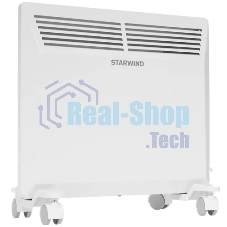 Конвектор электрический Starwind SHV5210, белый, 1000 Вт, 15 м2, термостат, 2 режима мощности