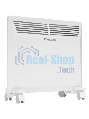 Конвектор электрический Starwind SHV5210, белый, 1000 Вт, 15 м2, термостат, 2 режима мощности