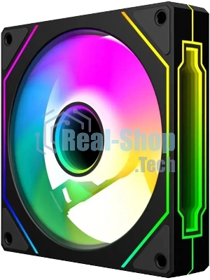 Вентилятор для корпуса Bloody CF-12 LCD ARGb 120х120x25 черный 4-pin 32дБ (упак.:1шт) (CF-12-ARGb120-BK) Ret