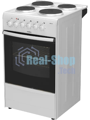 Плита электрическая Darina 1B EM 341 406 W белый/черный, конфорок 4 шт, духовка 50 л, 50 см x 85 см x 56 см