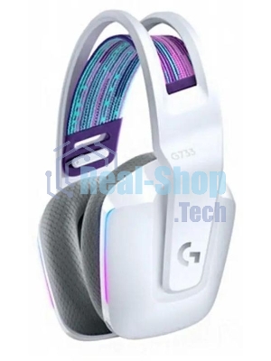 Гарнитура Logitech G733 Lightspeed Wireless RGB Gaming белый, беспроводная, радиоканал, до 29 ч, подсветка