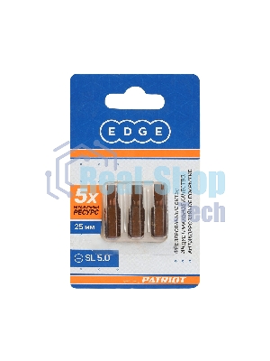 Бита EDGE by PATRIOT SL 5.0 мм, сталь S2, длина 25 мм, 3шт в блистере