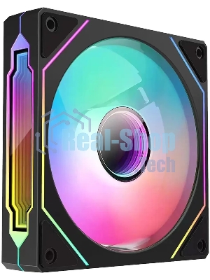 Вентилятор для корпуса Bloody CF-12 LCD ARGb 120х120x25 черный 4-pin 32дБ (упак.:1шт) (CF-12-ARGb120-BK) Ret