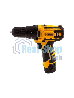 Дрель-шуруповерт Denzel CDL-12CB, 12 В, 1,5 Ач, 22 Нм, щеточный