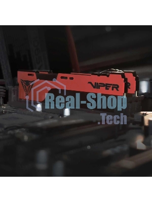 Оперативная память Patriot Viper Elite II, DDR4, 32GB (2x16 GB), 3200 MHz, CL18, DIMM, радиатор, красный, черный