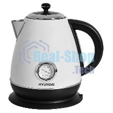 Чайник электрический Hyundai HYK-S4502 1.7 л, 2200 Вт, жемчужный/черный (корпус: нержавеющая сталь/пластик)