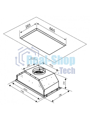 Вытяжка встраиваемая Zigmund & Shtain K 016.7 W белый, 70 см, 1050 куб. м/ч, 58 дБ