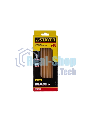 Стержни для клей-пистолетов STAYER 2-06821-Y-S4011х200мм 40шт. желтый по бумаге и дереву