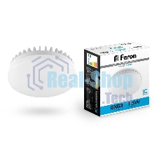 Лампа светодиодная Feron LB-454 15Вт GX53 дневной таблетка