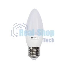 Лампа светодиодная JazzWay PLED-SP C37 9Вт свеча 3000К теплый белый E27 820лм 230В