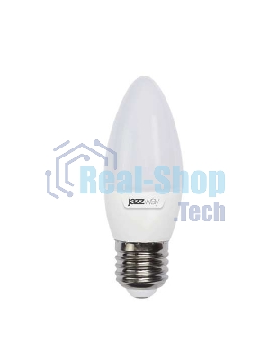 Лампа светодиодная JazzWay PLED-SP C37 9Вт свеча 3000К теплый белый E27 820лм 230В
