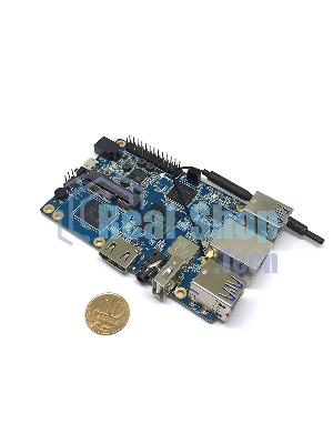 Микрокомпьютер Orange PI 3 2Gb + 8Gb EMMC, Android 7, с кабелем питания. (44286)