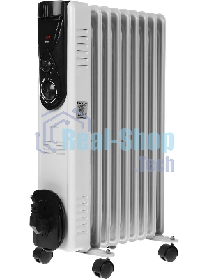 Масляный обогреватель Centek CT-6201 (9 секций) белый, 2000 Вт, 20 м2, термостат