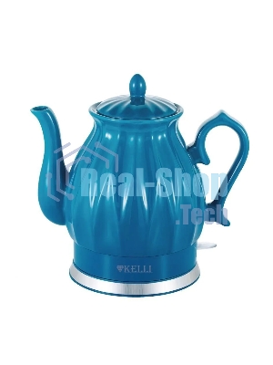 Чайник электрический керамический KELLI KL-1341 бирюзовый