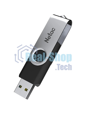 Флешка USB Netac U505 (NT03U505N-016G-32BK), 16Gb, USB3.0, R/W 110/45, черный/серебристый