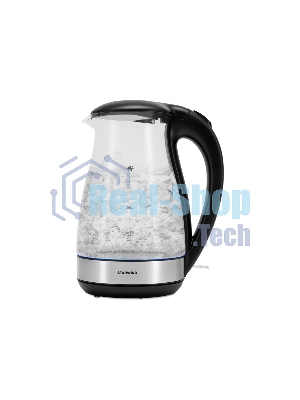 Чайник электрический Starwind SKP3039 1.7 л, 2200 Вт, черный (корпус: стекло)