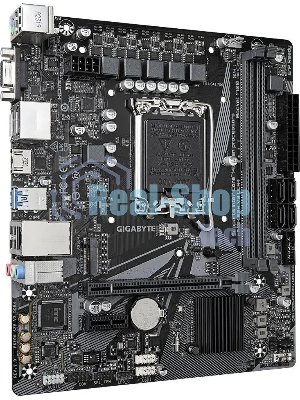 Материнская плата Gigabyte H610M S2H V3 DDR4, LGA 1700, Intel H610, 2xDDR4, 4xSATA, 1xM.2, 1xPCIe 4.0 x16, 1xPCIe x1, 1xHDMI, 1xDP, 1xVGA, 1x 1Gb LAN, 2xUSB-A 3.2 Gen 1, 4xUSB-A 2.0, 3x 3.5 мм, 7.1, mATX
