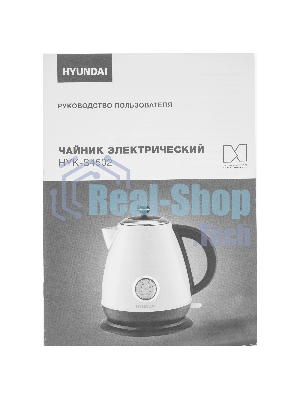 Чайник электрический Hyundai HYK-S4502 1.7 л, 2200 Вт, жемчужный/черный (корпус: нержавеющая сталь/пластик)