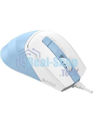 Мышь проводная A4Tech Fstyler FM45S Air голубой/белый, 2400 dpi, USB, кнопки - 7