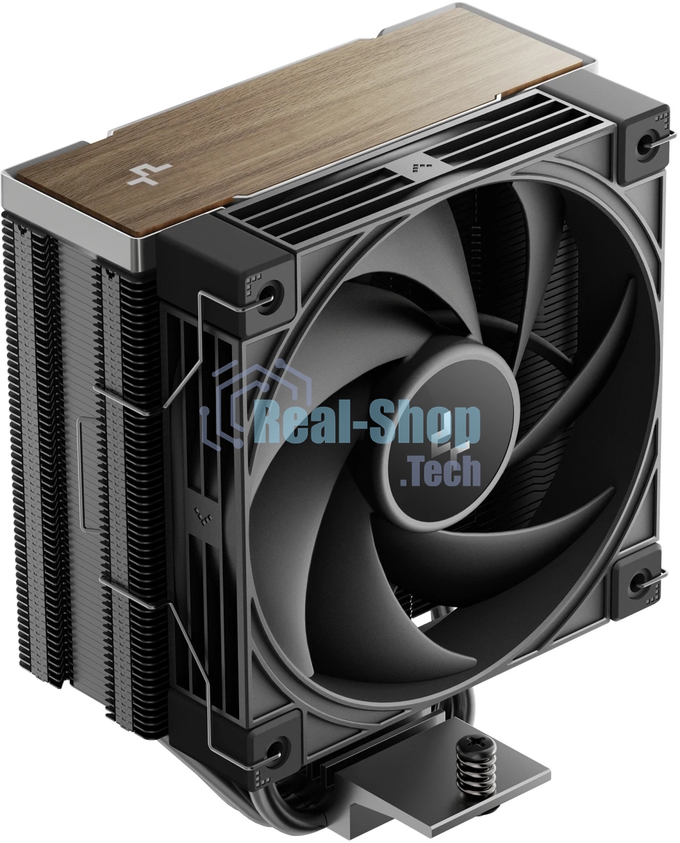 Кулер для процессора DEEPCOOL AK400 G2 LGA1851/1700/1200/115X/AM5/AM4 (12шт/кор, TDP 220W, PWM, Fan 120мм, 4 тепл. Трубки, Wood-grain top cover, черный) RET (R-AK400G2-BKNNMN-GJD)