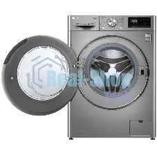 Стиральная машина LG F4V5RGP2T серебристая, загрузка фронтальная 10.5 кг, 1400 об/мин, класс A