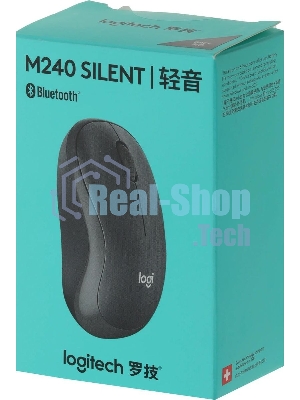 Мышь беспроводная Logitech M240 SILENT графитовый, 4000 dpi, Bluetooth, кнопки - 3