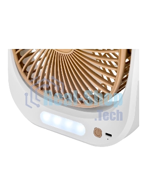 Вентилятор Centek CT-5041 бежевый, настольный, 5 Вт, 3 скорости, 10 см