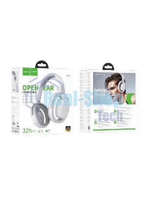Беспроводные/проводные наушники Hoco W67 серый, полноразмерные, Bluetooth + проводной, складная конструкция, до 15 ч.