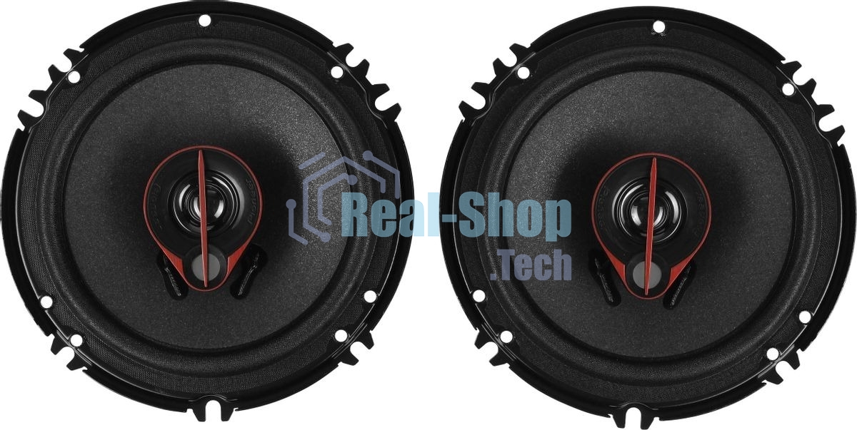 Колонки автомобильные Pioneer TS-R1651S-2 (без решетки) 300Вт 90дБ 4Ом 14.24см (6дюйм) (ком.:2кол.) коаксиальные трехполосные