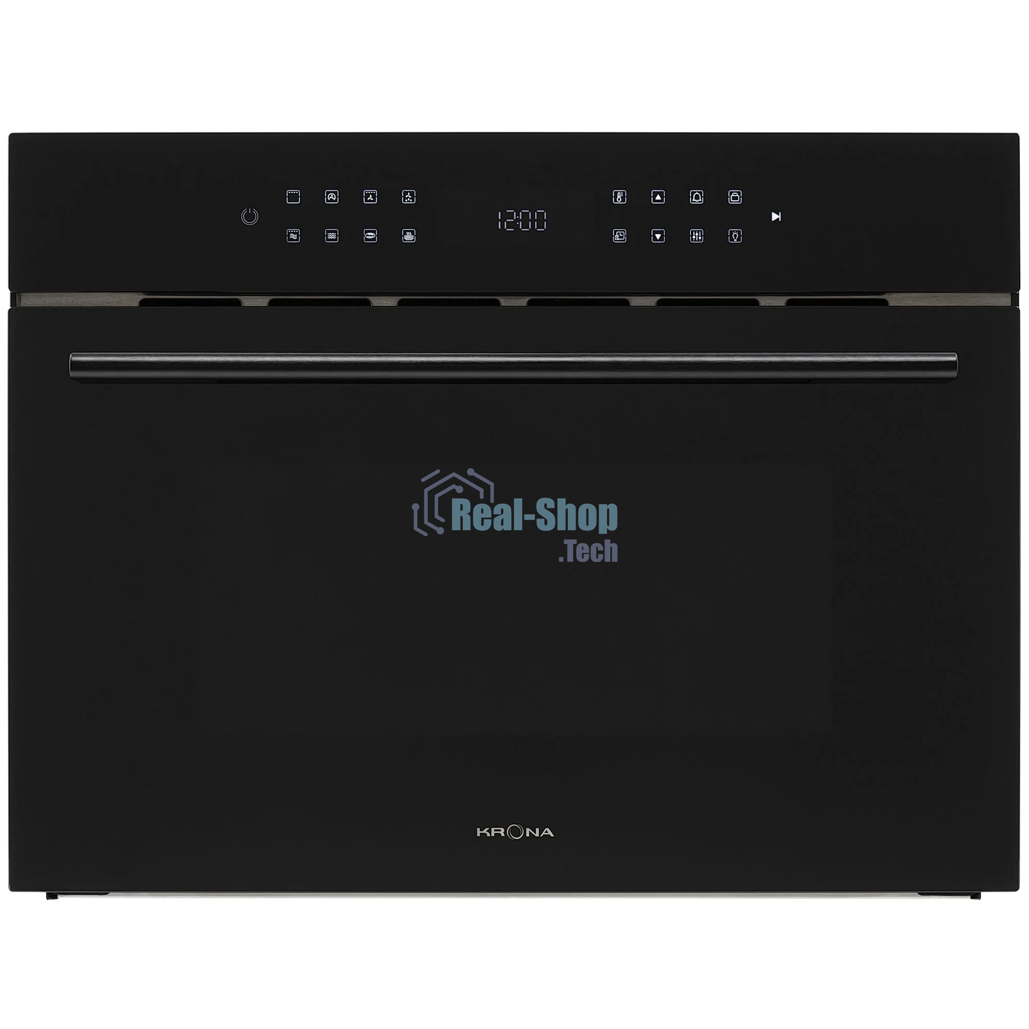 Встраиваемая микроволновая печь Krona ONYX 45H mw BL/BL черный, 38 л, 1000 Вт, переключатели - сенсор