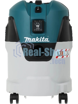 Строительный пылесос Makita VC2512L серый, 1000 Вт, уборка сухая/влажная, пылесборник мешок/контейнер, 25 л