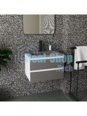 Тумба под раковину Bau Stil Loft 58 grey brushed, серый