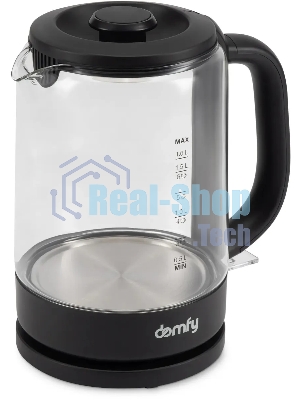 Чайник электрический Domfy DSB-EK304 1.7л. 2200Вт черный (корпус: стекло)