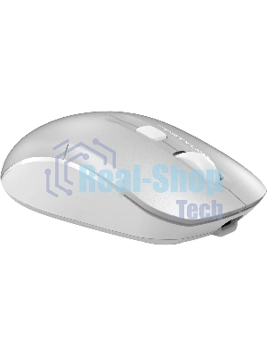 Мышь беспроводная A4Tech Fstyler FB26CS Air2 серебристый/белый, 2000 dpi, радиоканал, Bluetooth, USB, кнопки - 4