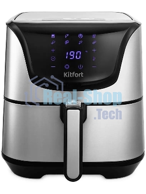 Аэрогриль Kitfort КТ-2232 серебристый, 1700 Вт, 5.4 л, сенсор, 8 программ