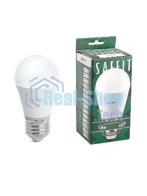 Лампа светодиодная SAFFIT SBG4515 LED 15Вт Е27 дневной матовый шар