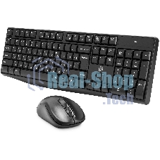 Комплект клавиатура+мышь Oklick S260W беспроводной, USB, 1600 DPI, чёрный