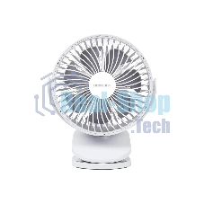 Вентилятор Centek CT-5045 белый, настольный, 5 Вт, 4 скорости, 15 см