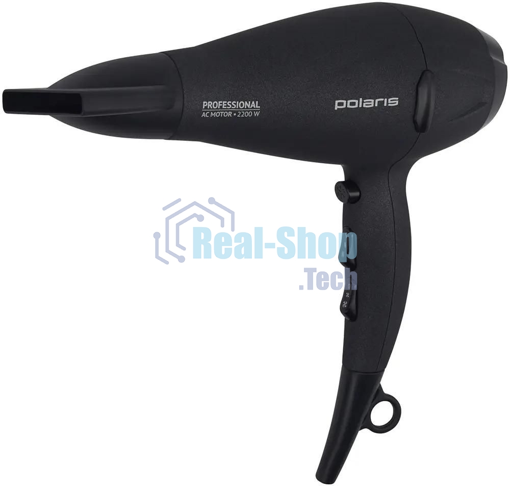 Фен Polaris PHD 2289AC серый, 2200 Вт, ионизация