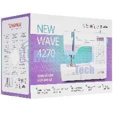 Швейная машина ЧАЙКА NEW WAVE 4270 белый, компьютеризированная, горизонтальный, 100 операций, автоматическая петля