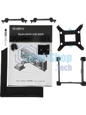 Система жидкостного охлаждения Lian-Li HydroShift LCD 360S Soc-AM5/AM4/1700 черный 4-pin 29.8dB Al+Cu LCD 330W Ret (G89.GHSLCD36SB.R0)