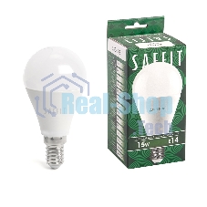 Лампа светодиодная SAFFIT SBG4515 LED 15Вт Е14 дневной матовый шар